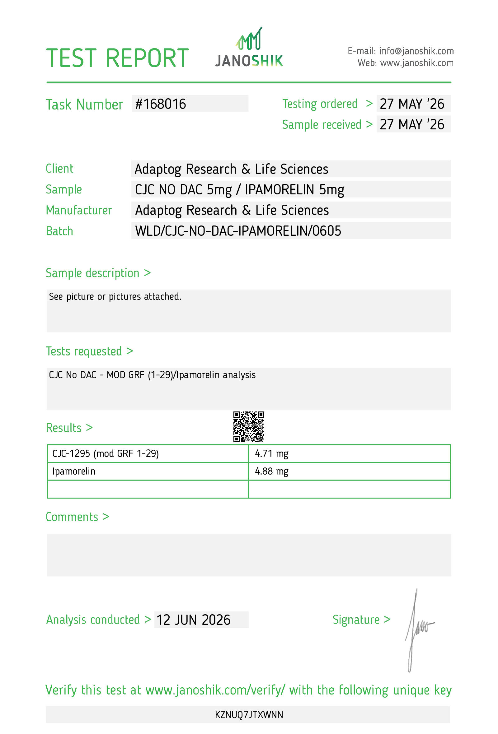 CJC-1295 (No DAC) + Ipamorelin Blend research peptide