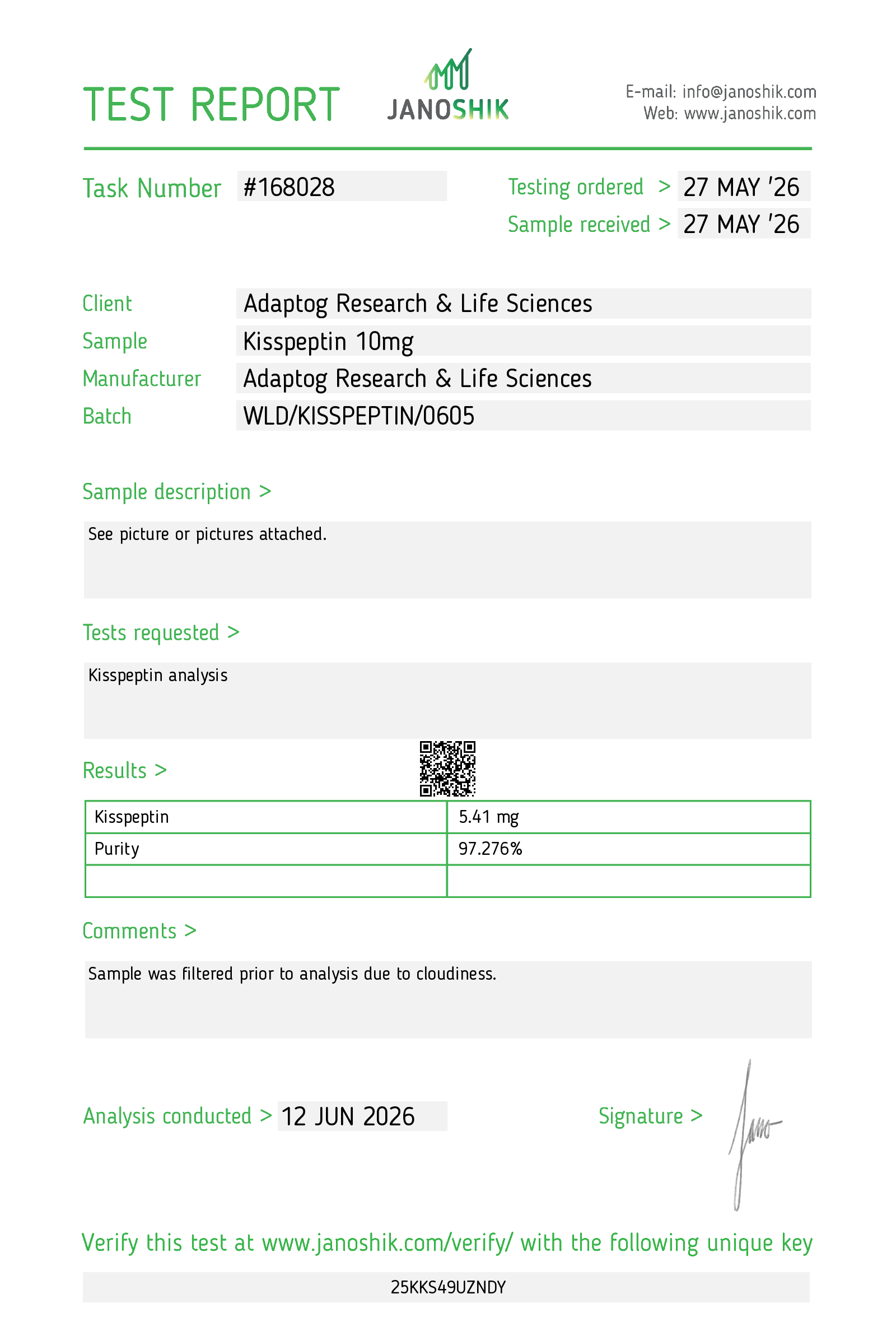 Kisspeptin Nasal Spray research peptide