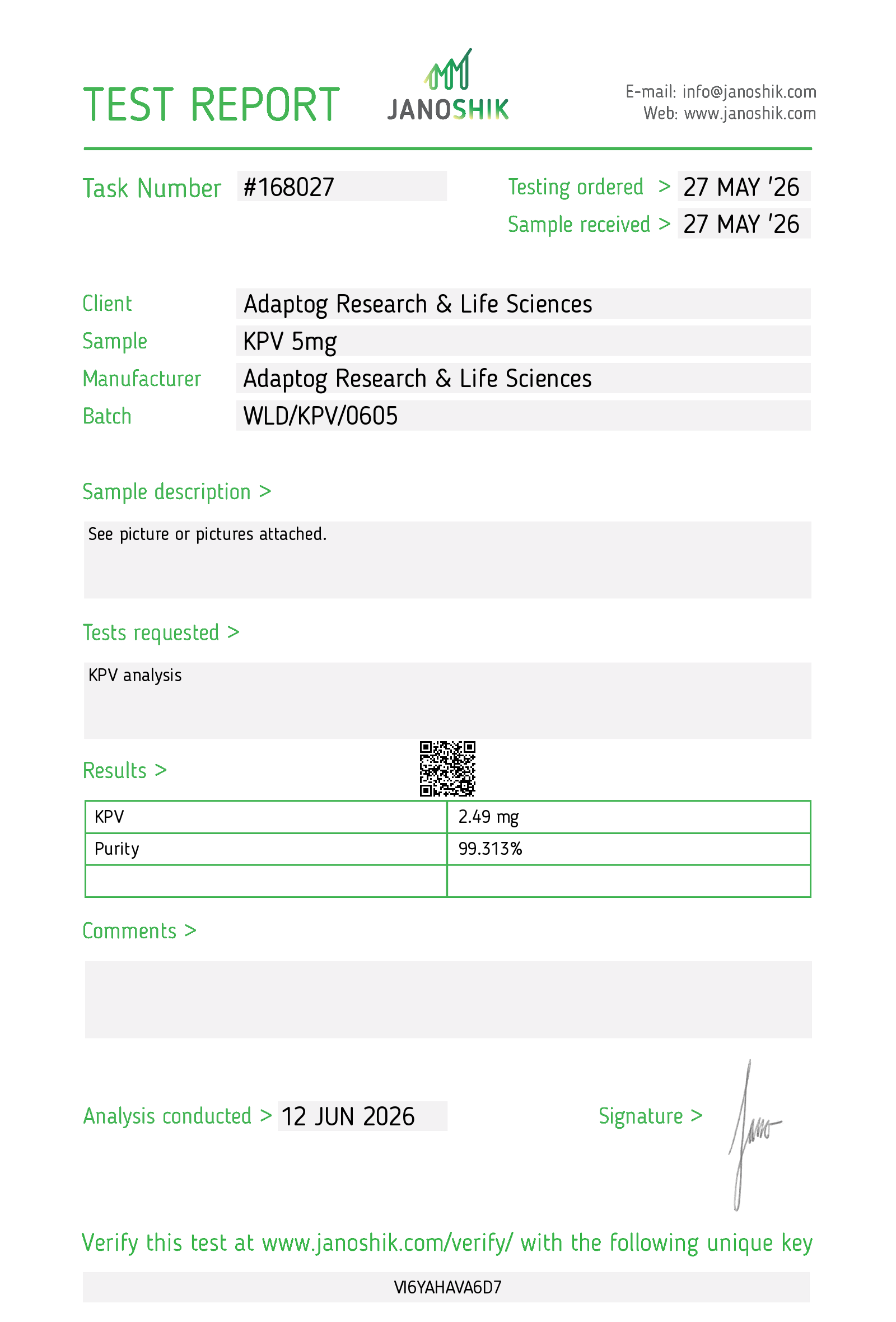 KPV research peptide